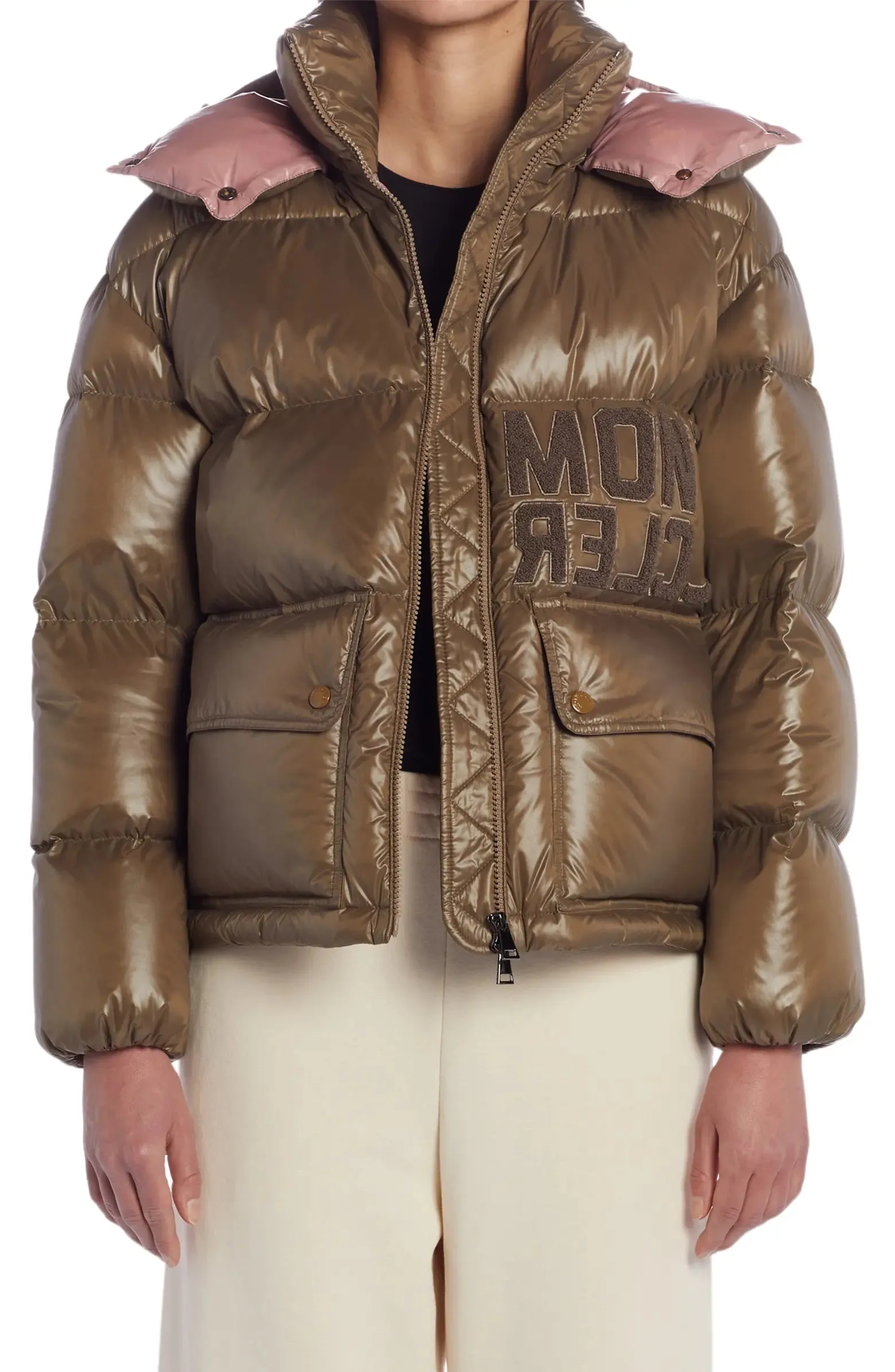 $2,095 MONCLER - **2022** ABBAYE Quilted Down Puffer Jacket Coat - 4 (8-10US)