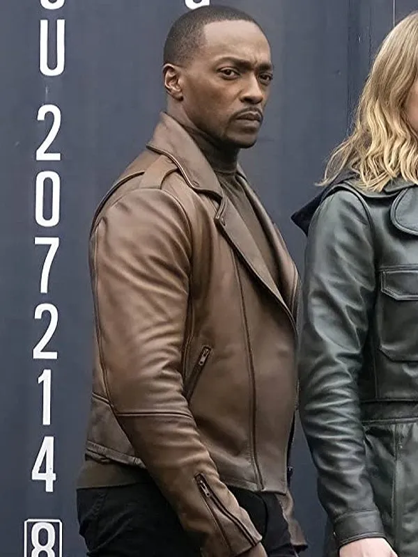 Anthony Mackie Motorcycle Leather Jacket