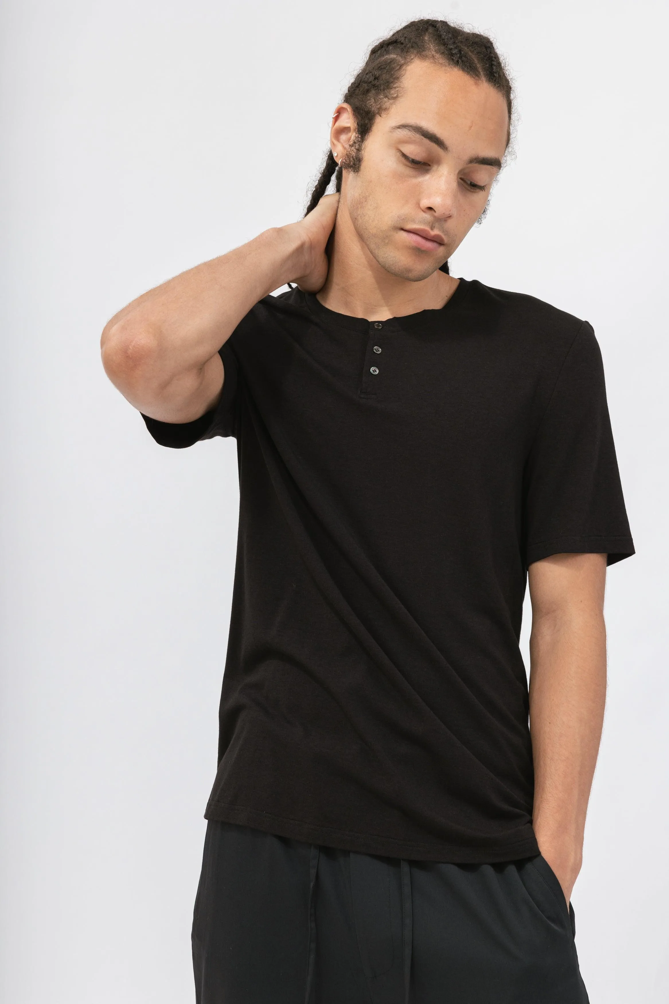 Bamboo Short Sleeve Henley