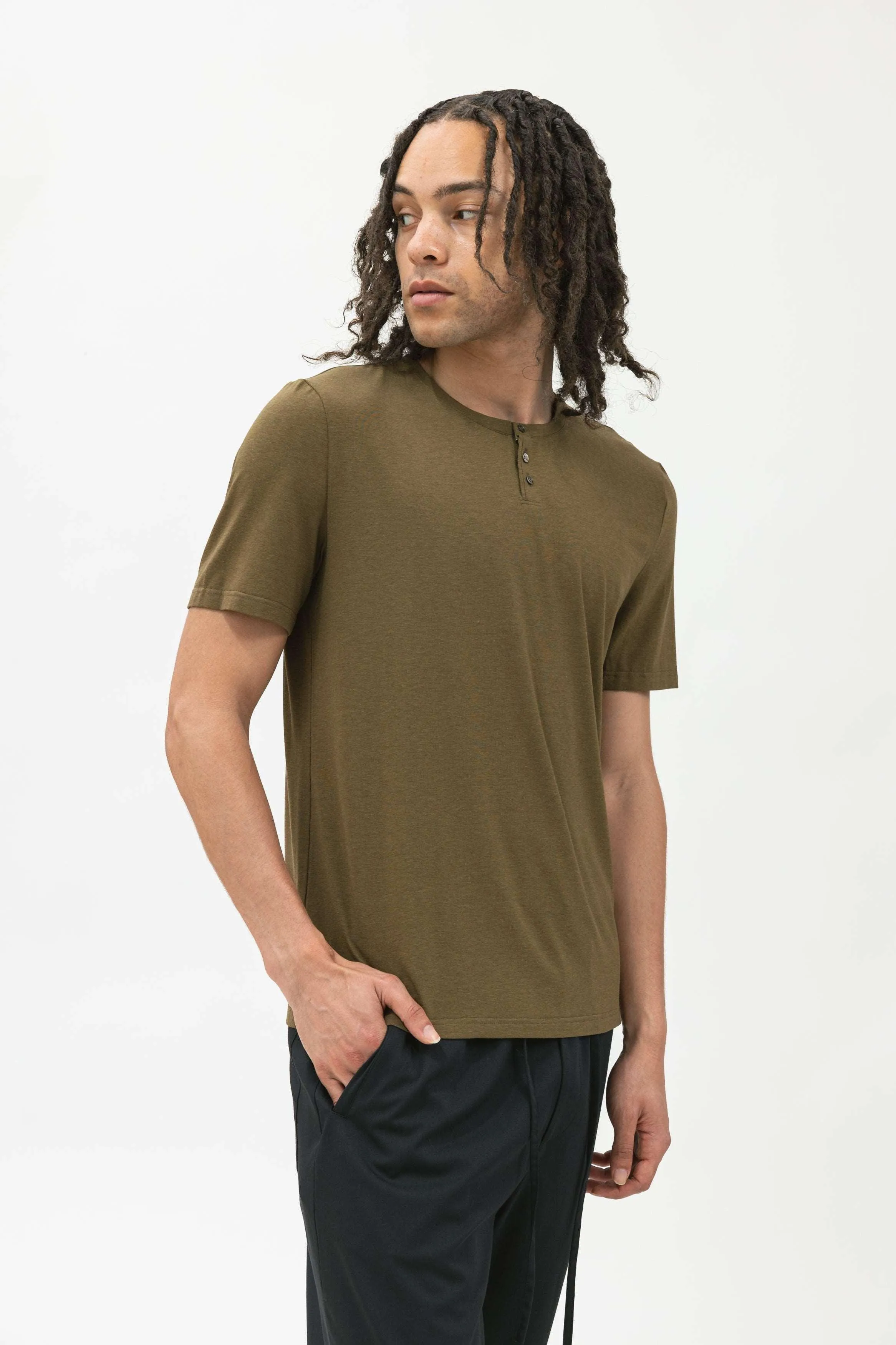 Bamboo Short Sleeve Henley