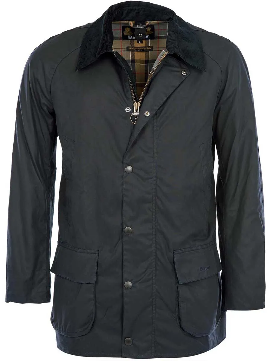 BARBOUR Bristol Wax Jacket - Mens - Navy