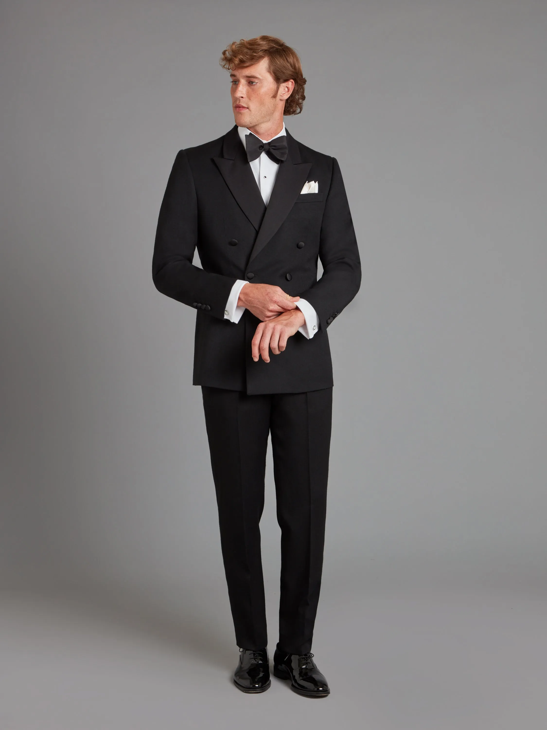 Beaufort Tuxedo Jacket - Black Barathea