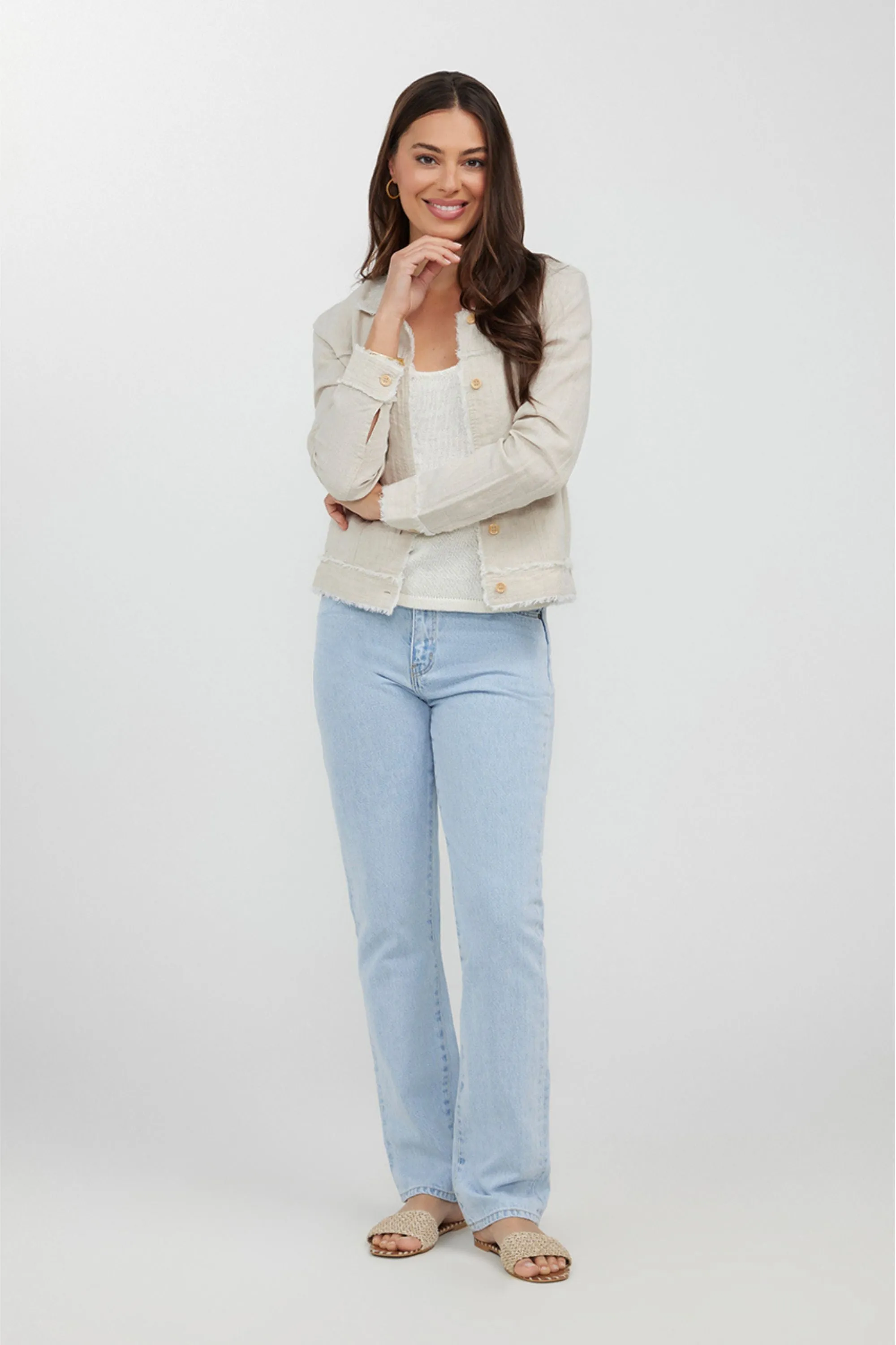 BELLA LINEN JACKET - HS24215