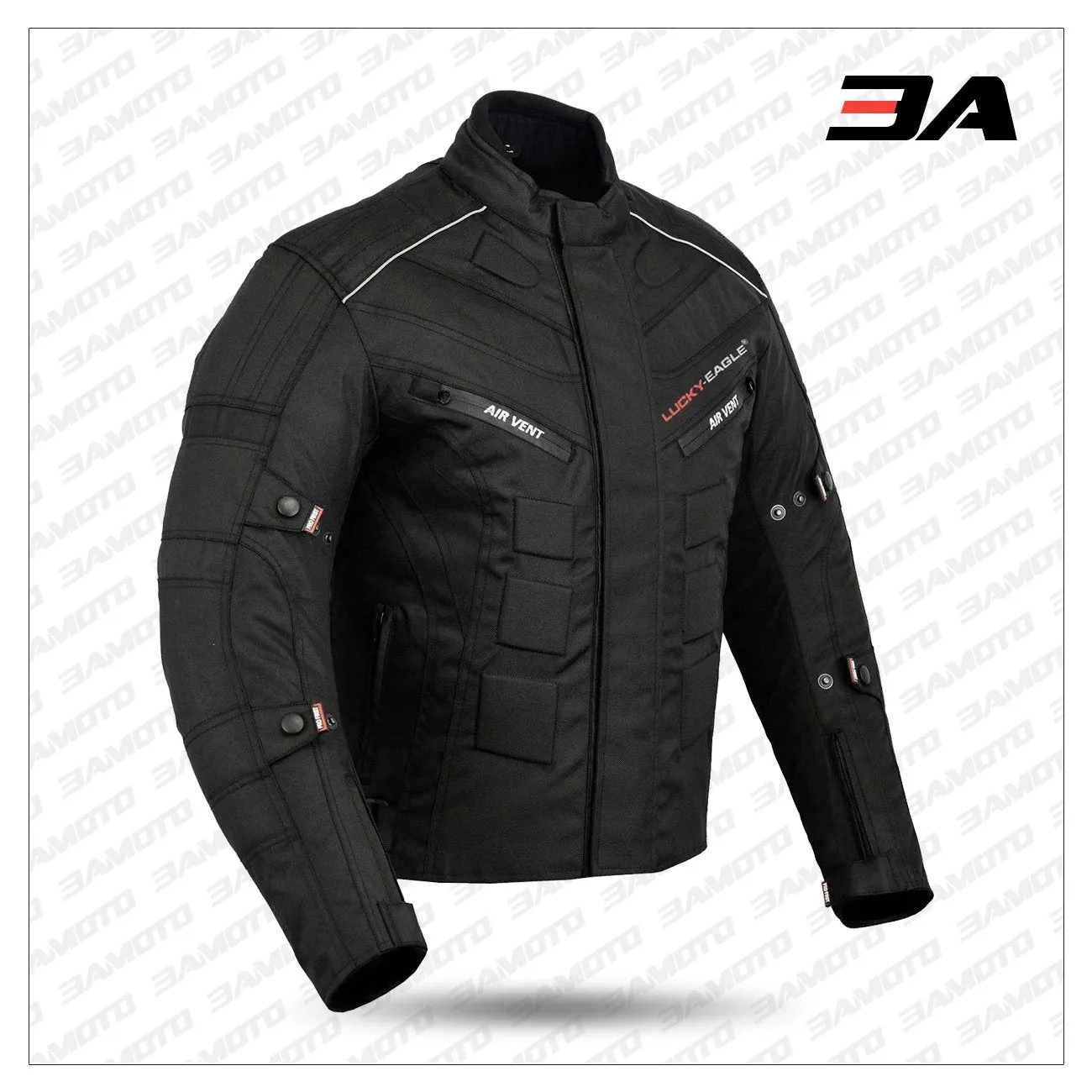 Black 6 Packs Design Motorcycle Jacket