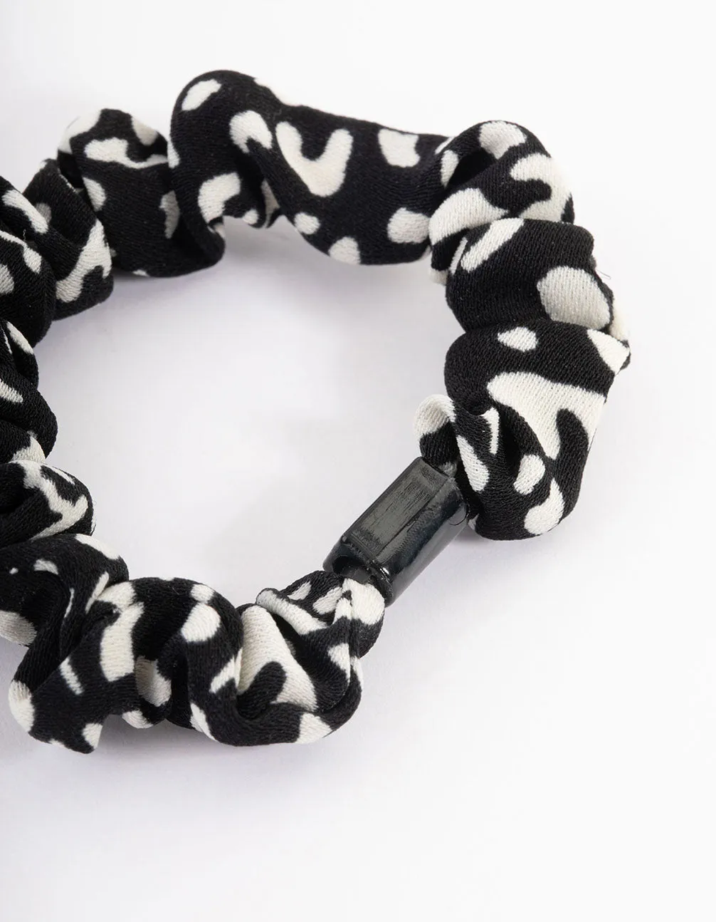 Black Clamp Thin Scrunchie