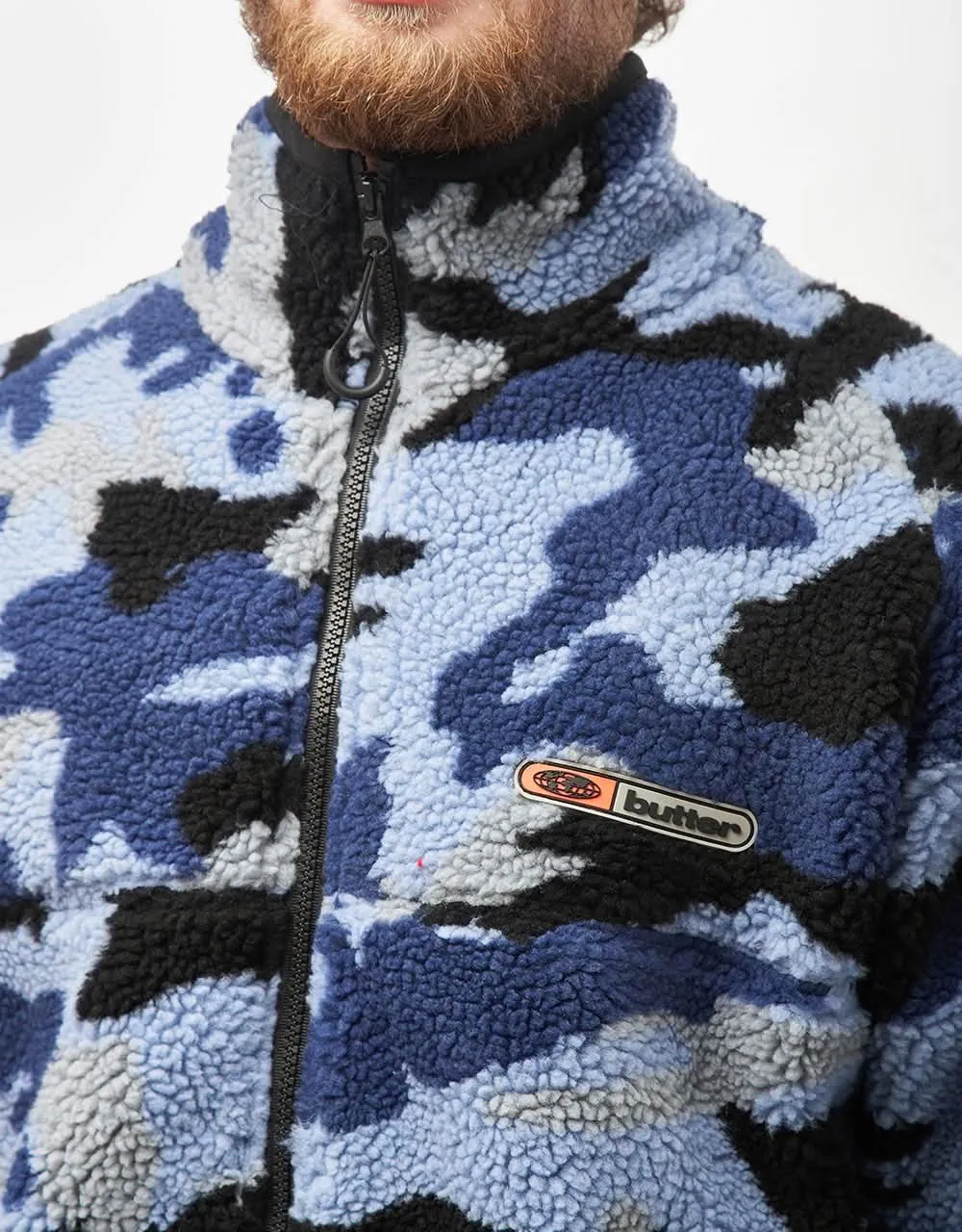 Butter Goods Camo Sherpa Jacket - Slate