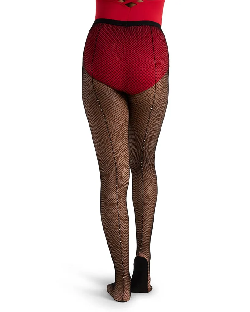 Capezio Professional Rhinestone Fishnet Dance Tights - 3005W Womens