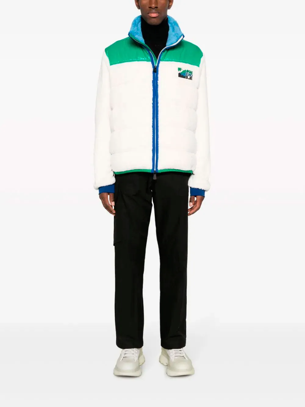 Colour-block Teddy jacket