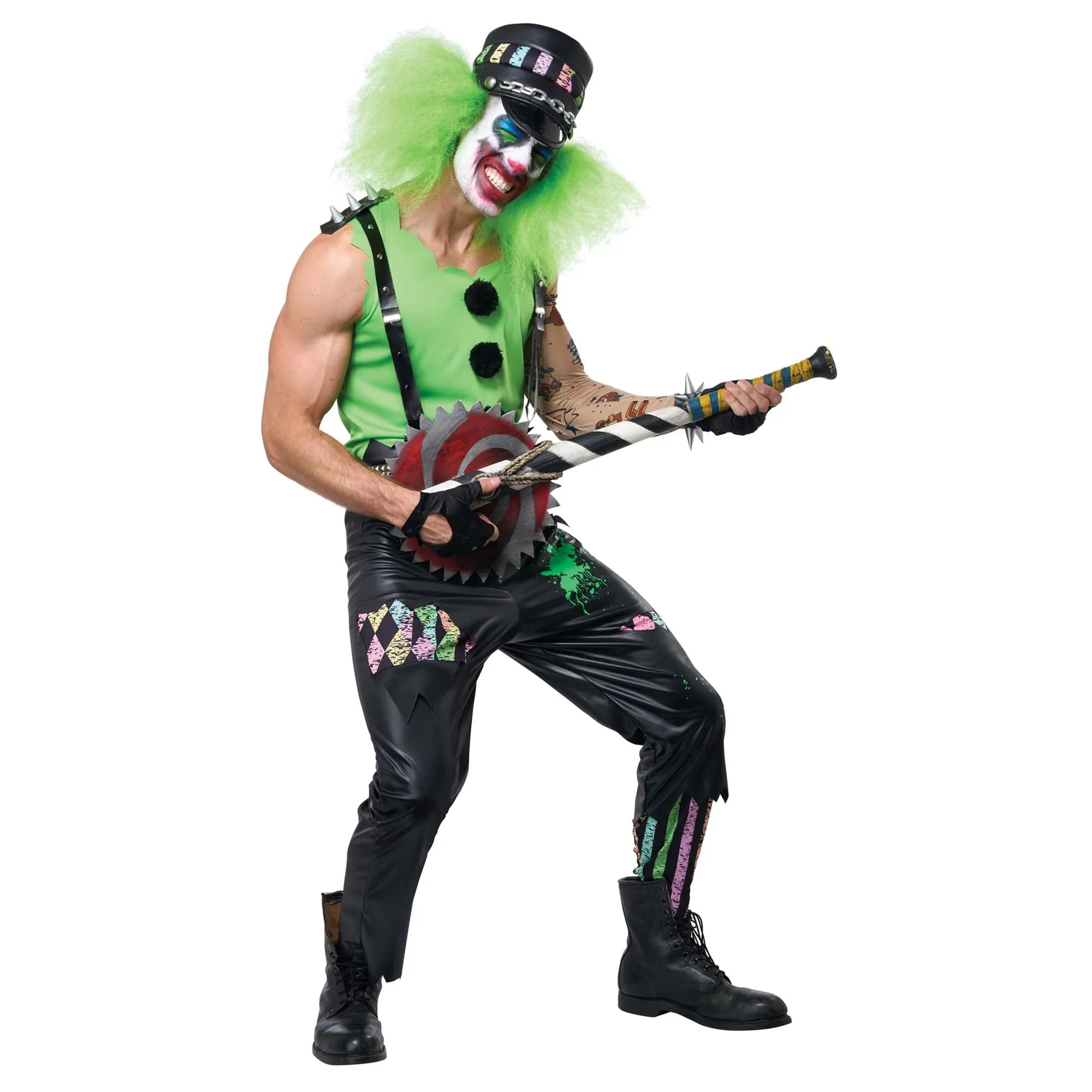 Crazed Clown Costume for Adults