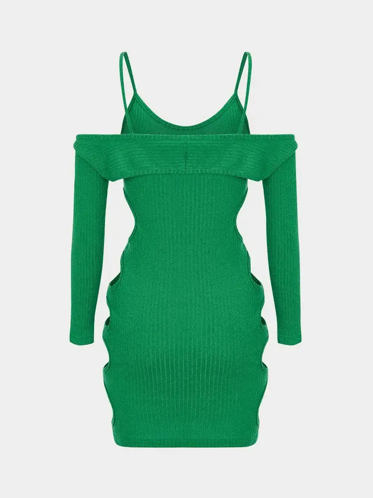 Cut Out Bandage Hollow Mini Dresses