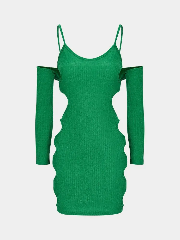 Cut Out Bandage Hollow Mini Dresses