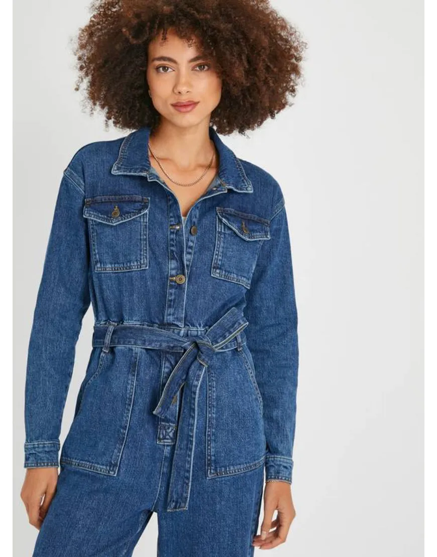 Dark Blue Denim Boilersuit