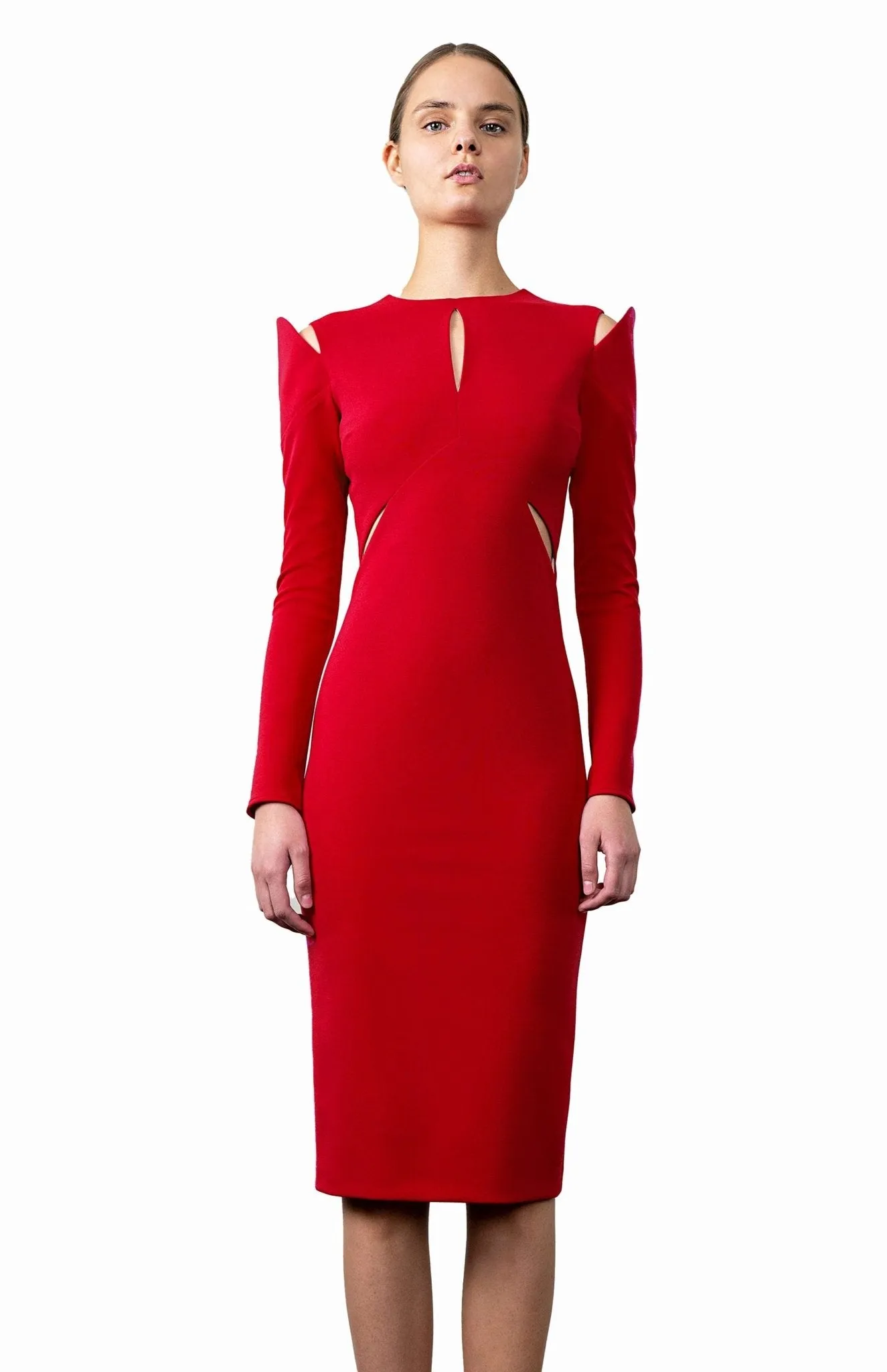 Delphi | Polished Precision: Tailored Midi Dress