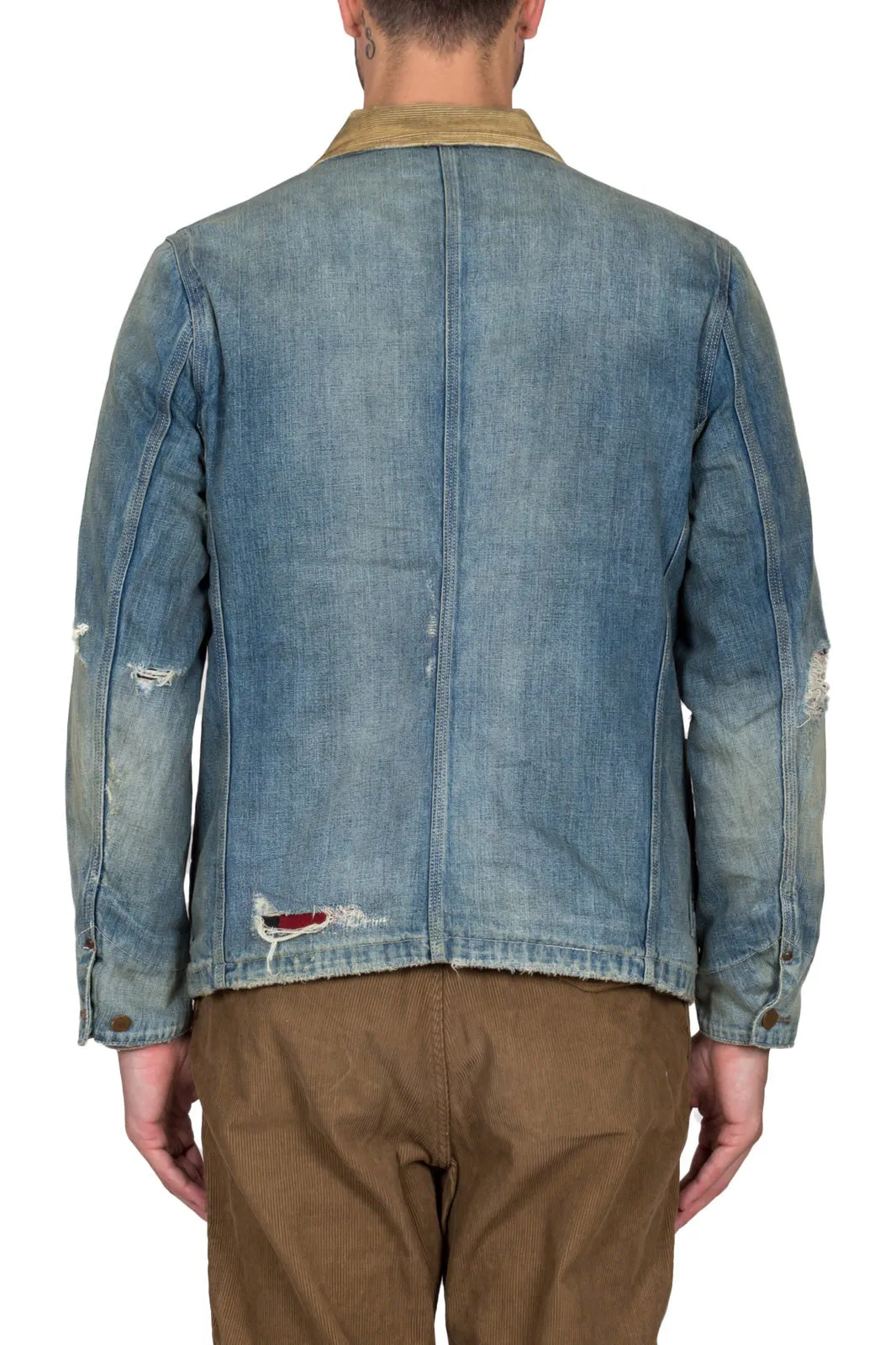 Distressed Denim Chore Jacket