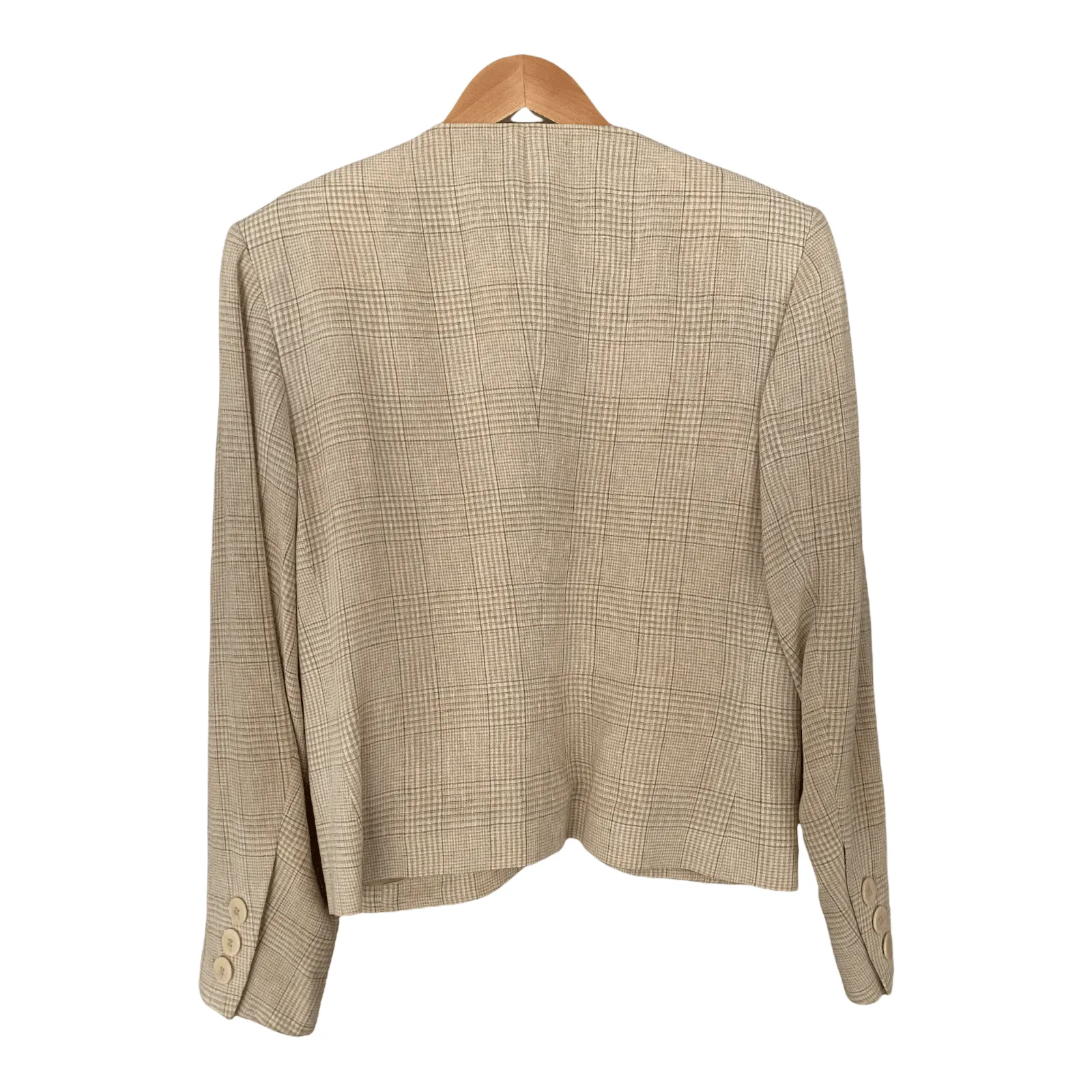 Dressage Paul Costelloe 100% Irish Linen Jacket Cream Check UK Size 12