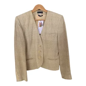 Dressage Paul Costelloe 100% Irish Linen Jacket Cream Check UK Size 12