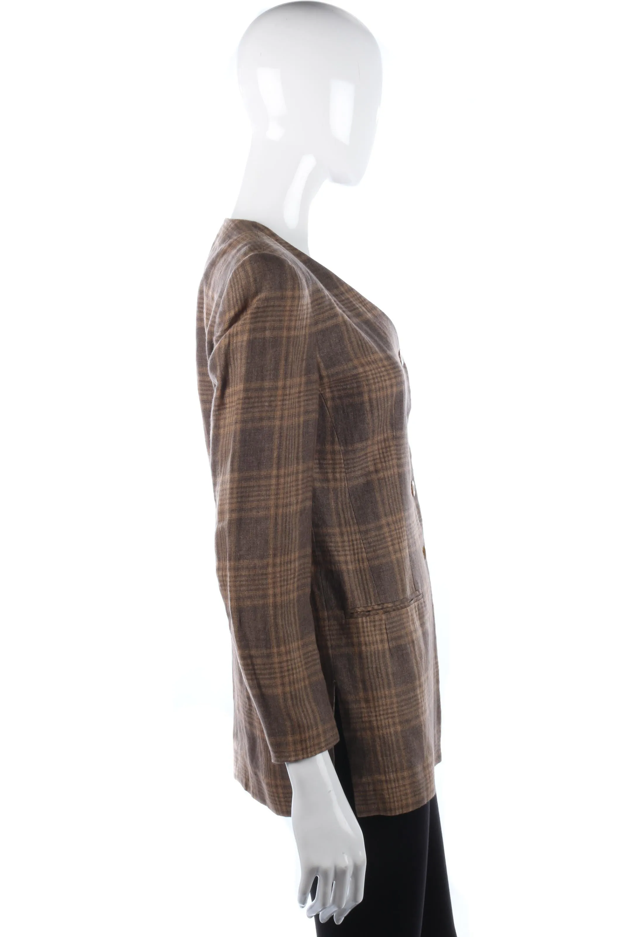 Episode Long Jacket Linen Brown Size 10/12