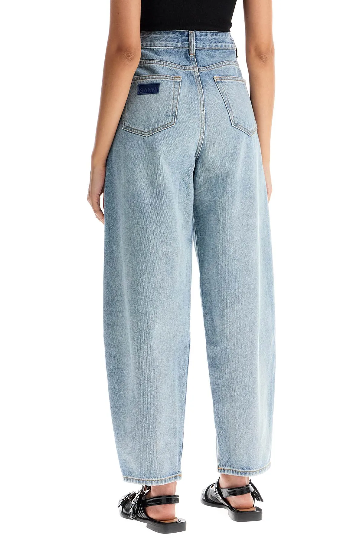 GANNI organic denim tapered jeans in eight