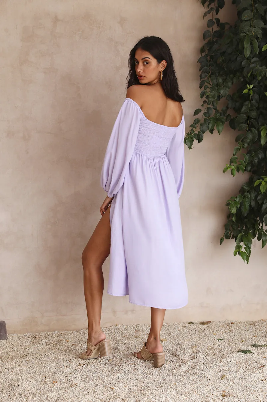 Great Escape Midi Dress Purple