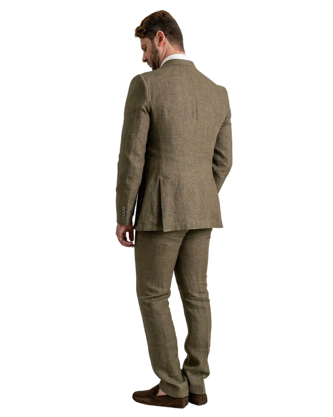 Green Italian Delave Linen Jacket