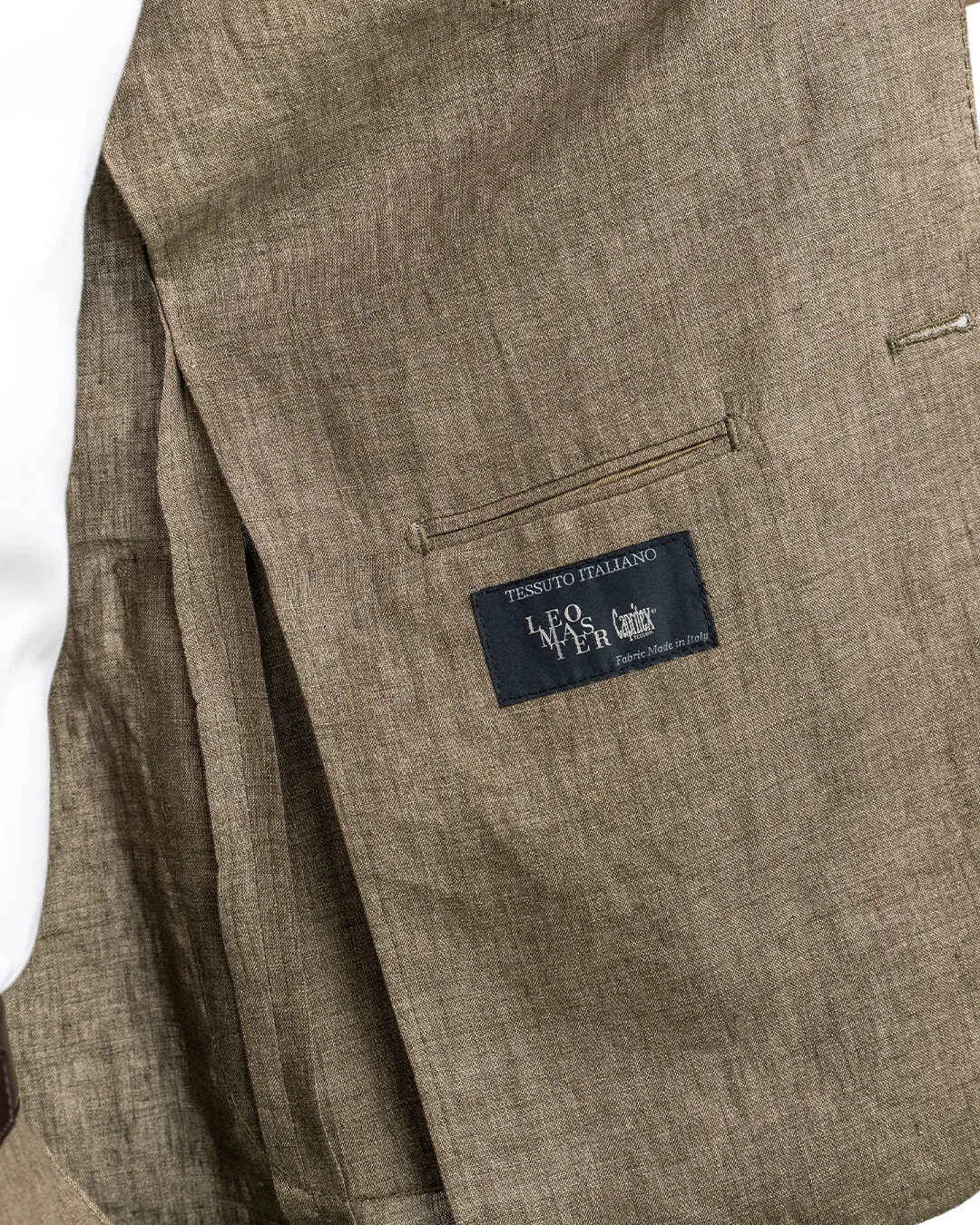 Green Italian Delave Linen Jacket