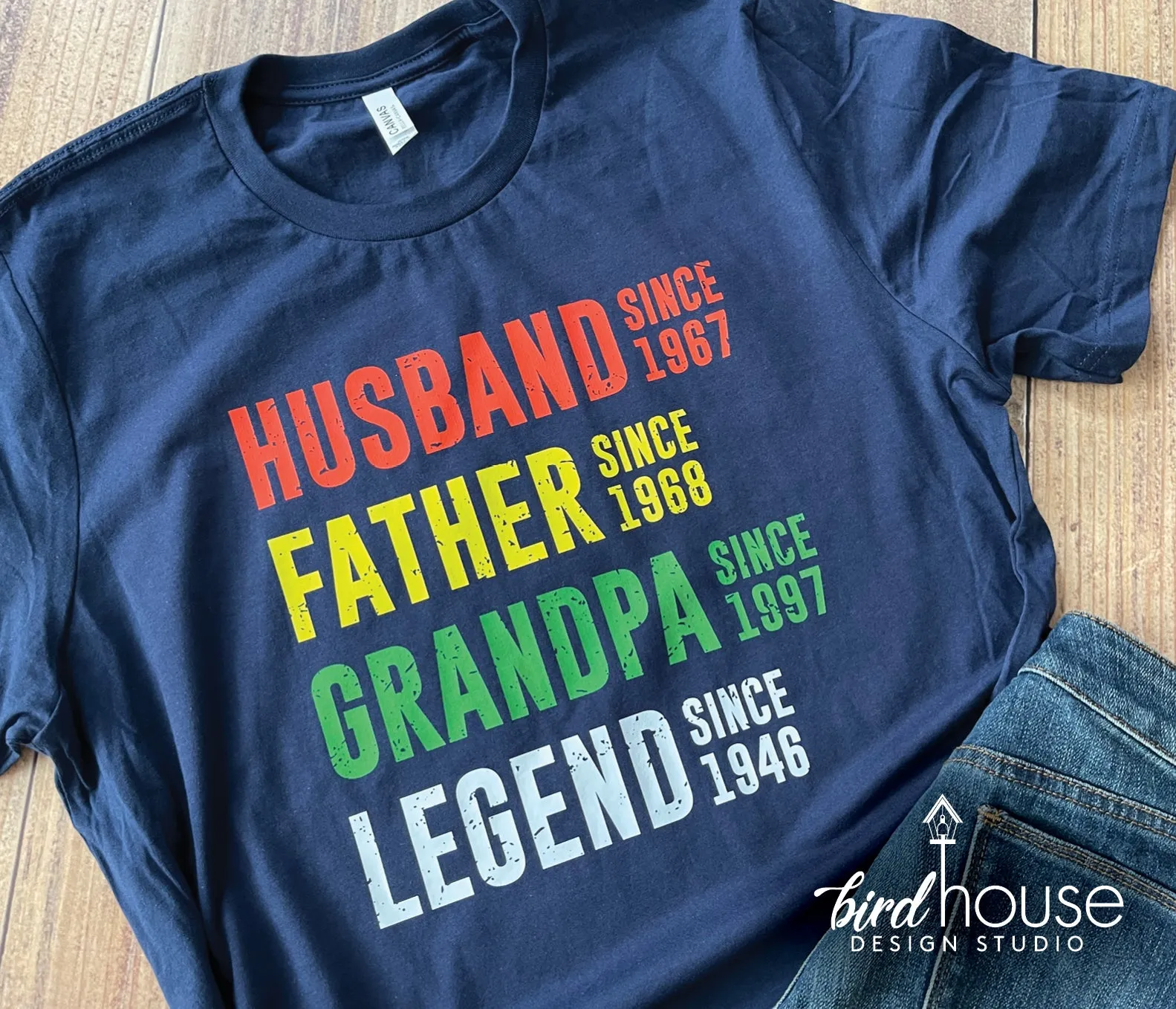 Husband Father Grandpa Legend Shirt, Personalized Gift