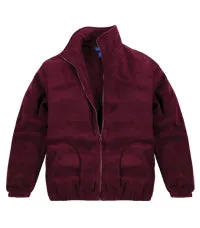 Jacket, Burgundy Fleece Monticello Academy Embroidered