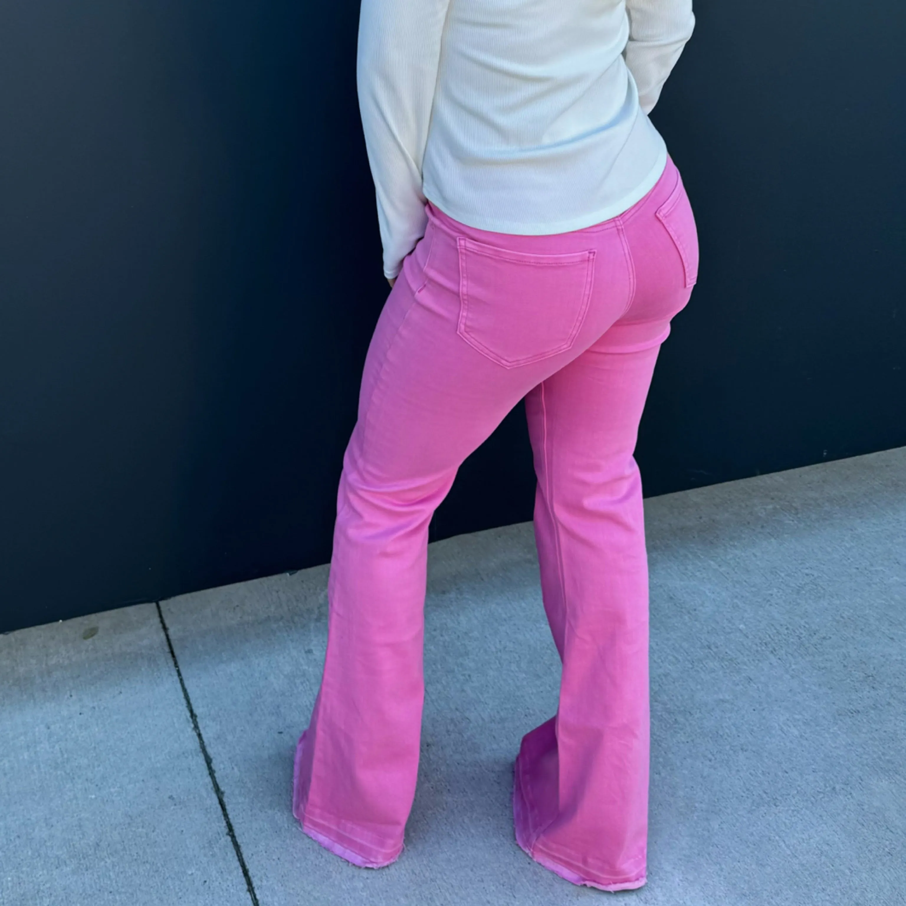 Jadye Pink Tummy Control Jeans