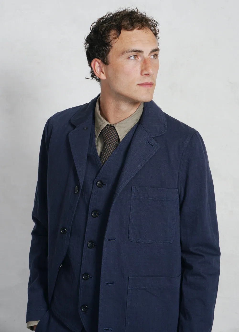 JOSEF | Refined Workwear Jacket | Navy Slub