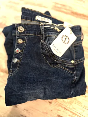 Karostar Jeans dunkle Waschung bis Größe 48