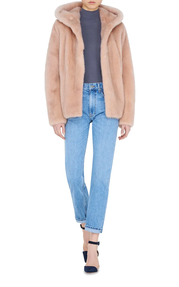 Katie Hoody Mink Fur Jacket