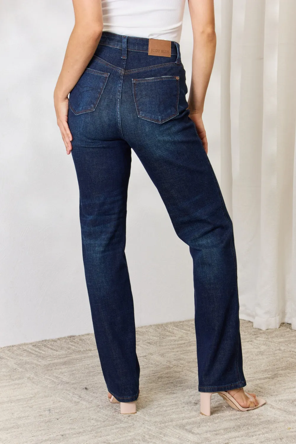 KESLEY Button-Fly Straight Leg Jeans Petite and Plus Size Denim Pants Cotton