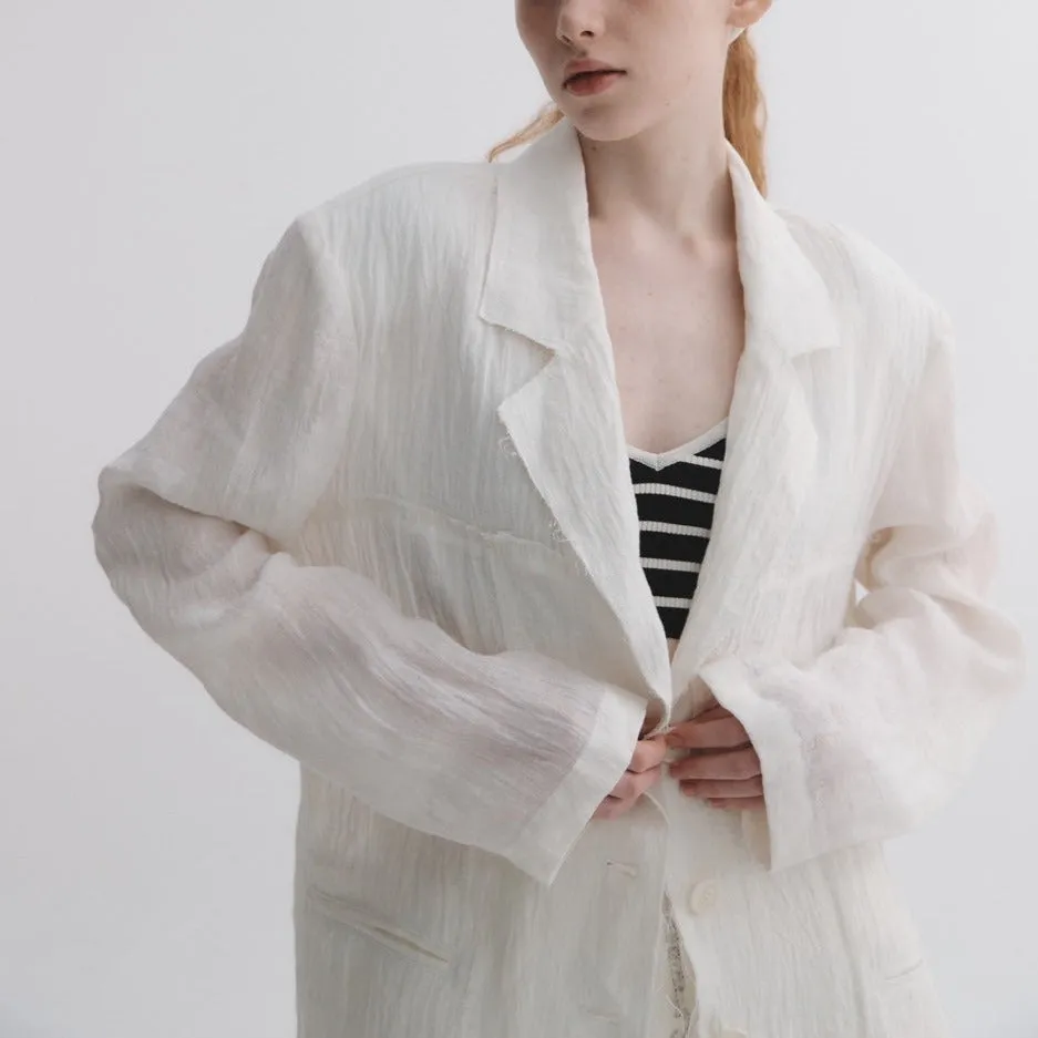 Linen crinkle jacket