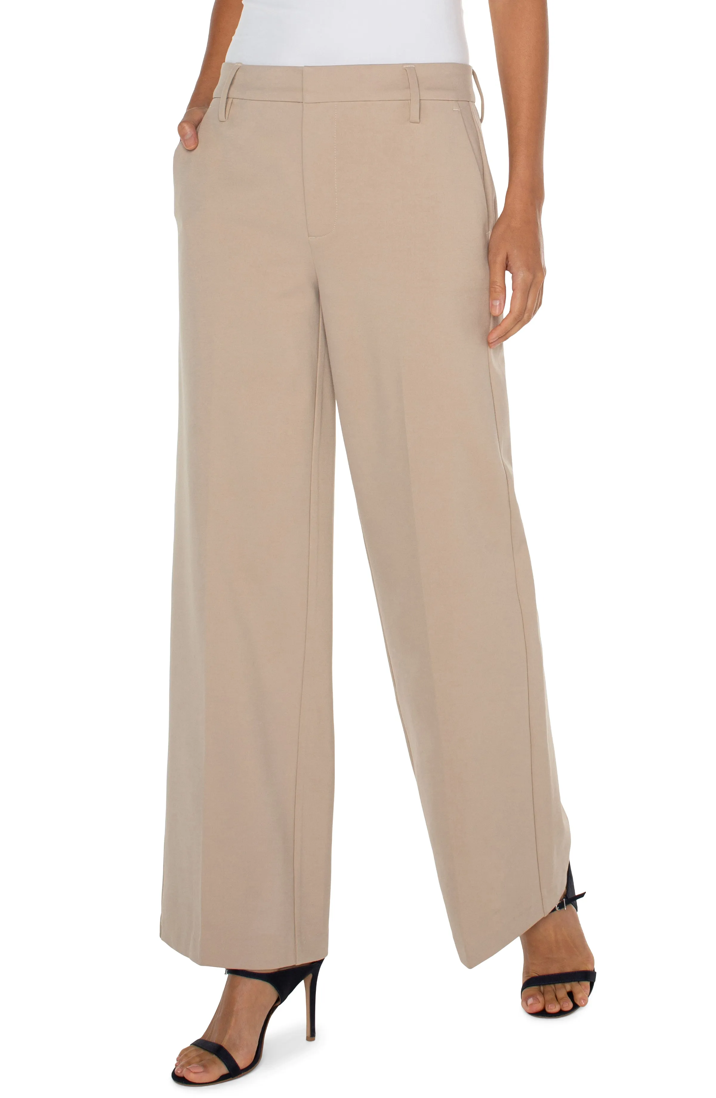 Liverpool Kelsey Wide Leg Trouser (Biscuit Tan)