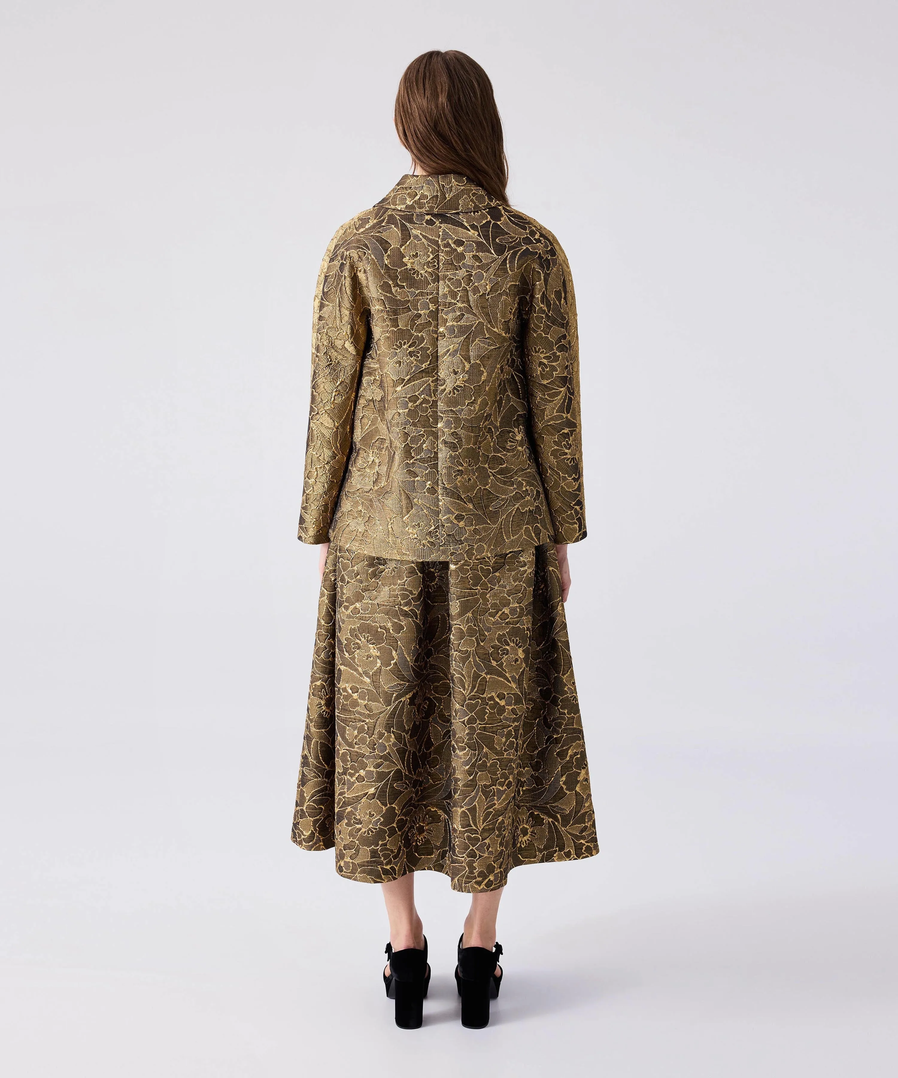 Machka Brocade Coat Gold