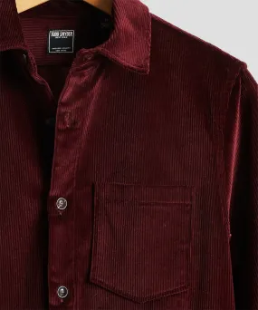 Made in New York Corduroy Shirt Jacket in Burgundy