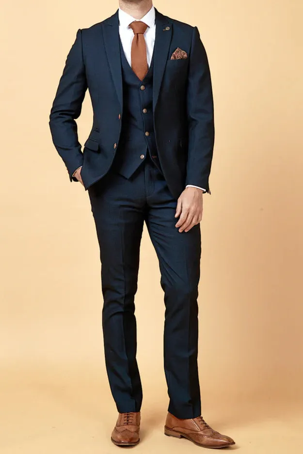 MARC DARCY Max Blazer - Mens Slim Fit - Navy