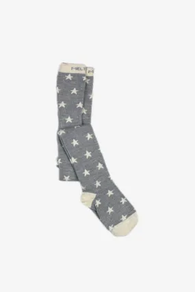 Melton Premium Wool Girls Tights - Star (Size 3/4 left)