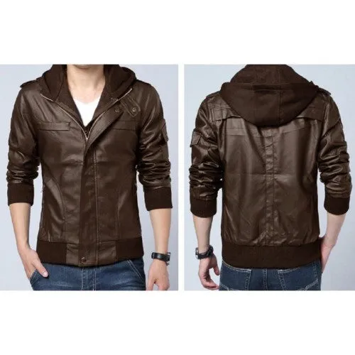 Men Faux Leather Jacket C1