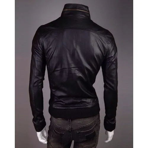 Men Faux Leather Jacket C2