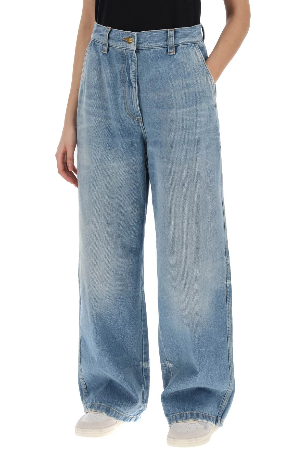 Palm Angels Wide Leg Jeans