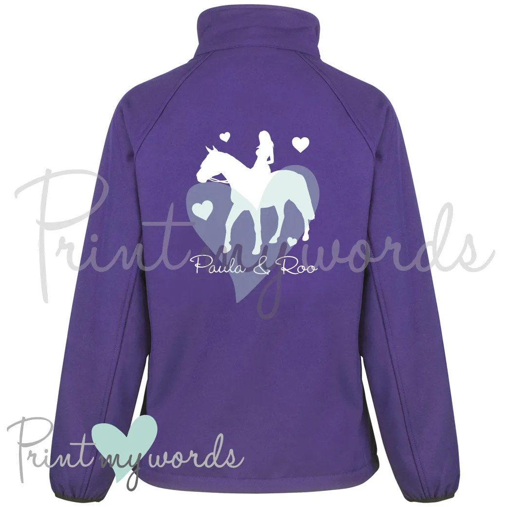 Personalised 'Female Rider' Soft Shell Body Warmer Gilet Jacket