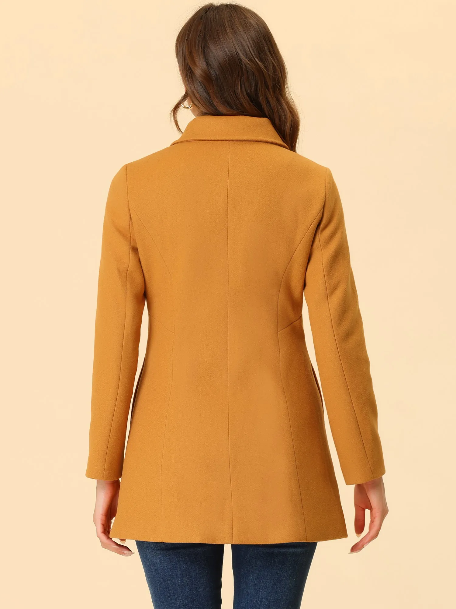 Peter Pan Collar Double Breasted Winter Long Trench Pea Coat