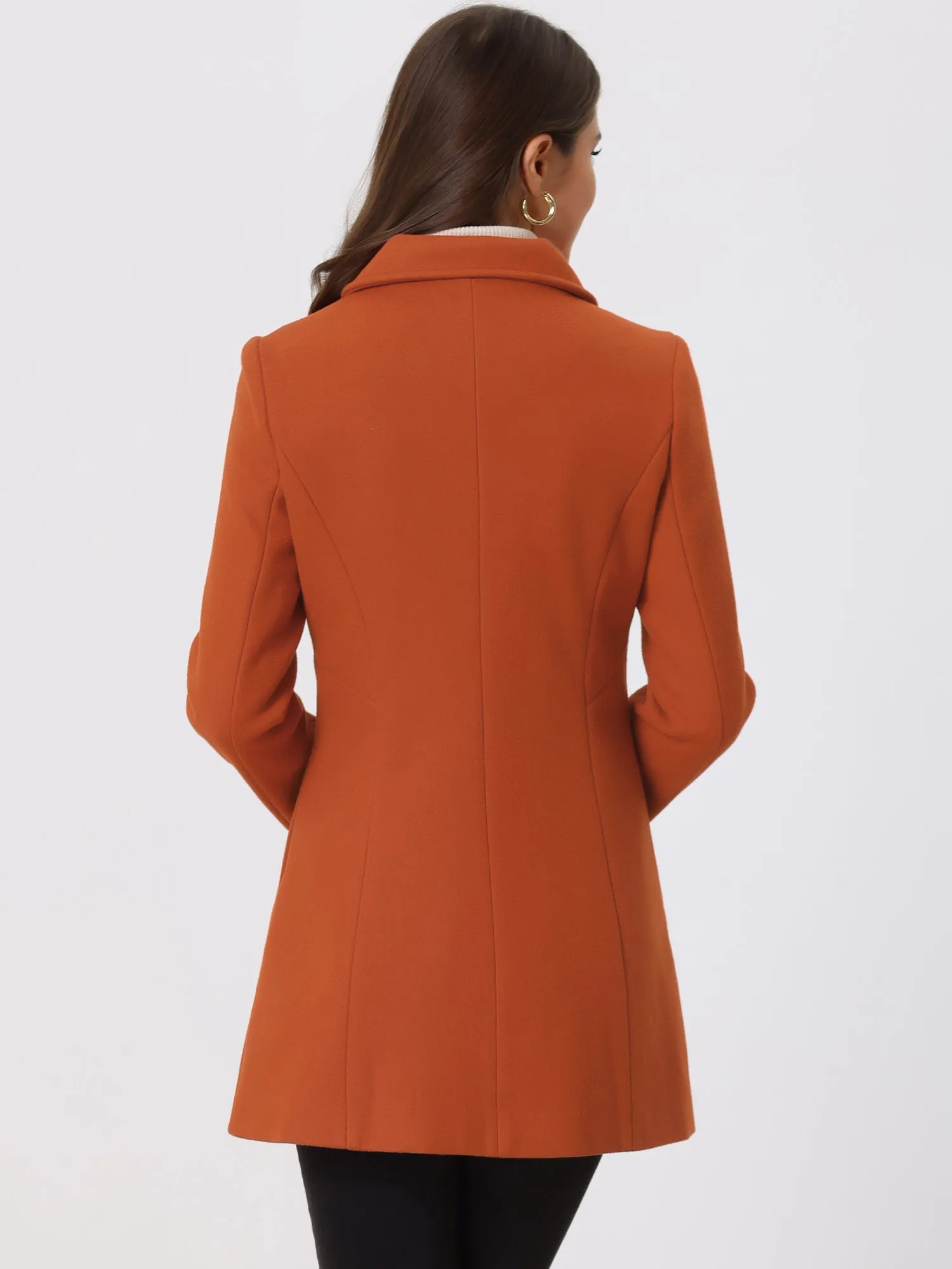 Peter Pan Collar Double Breasted Winter Long Trench Pea Coat