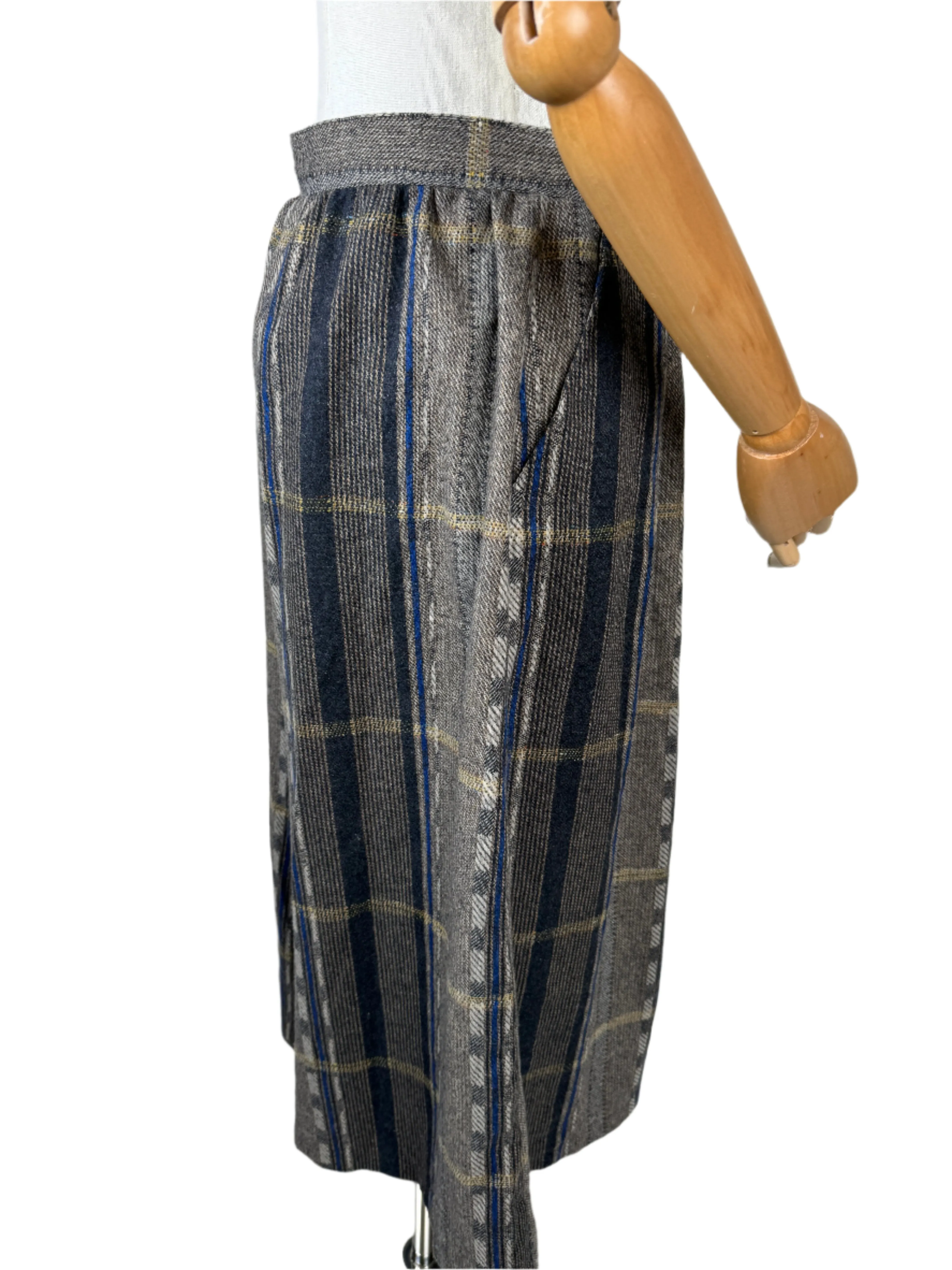 Plaid Wool Gaucho 1980s