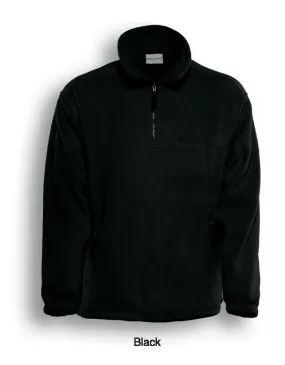 Polar Fleece 1/2 Zip Pullover - Black