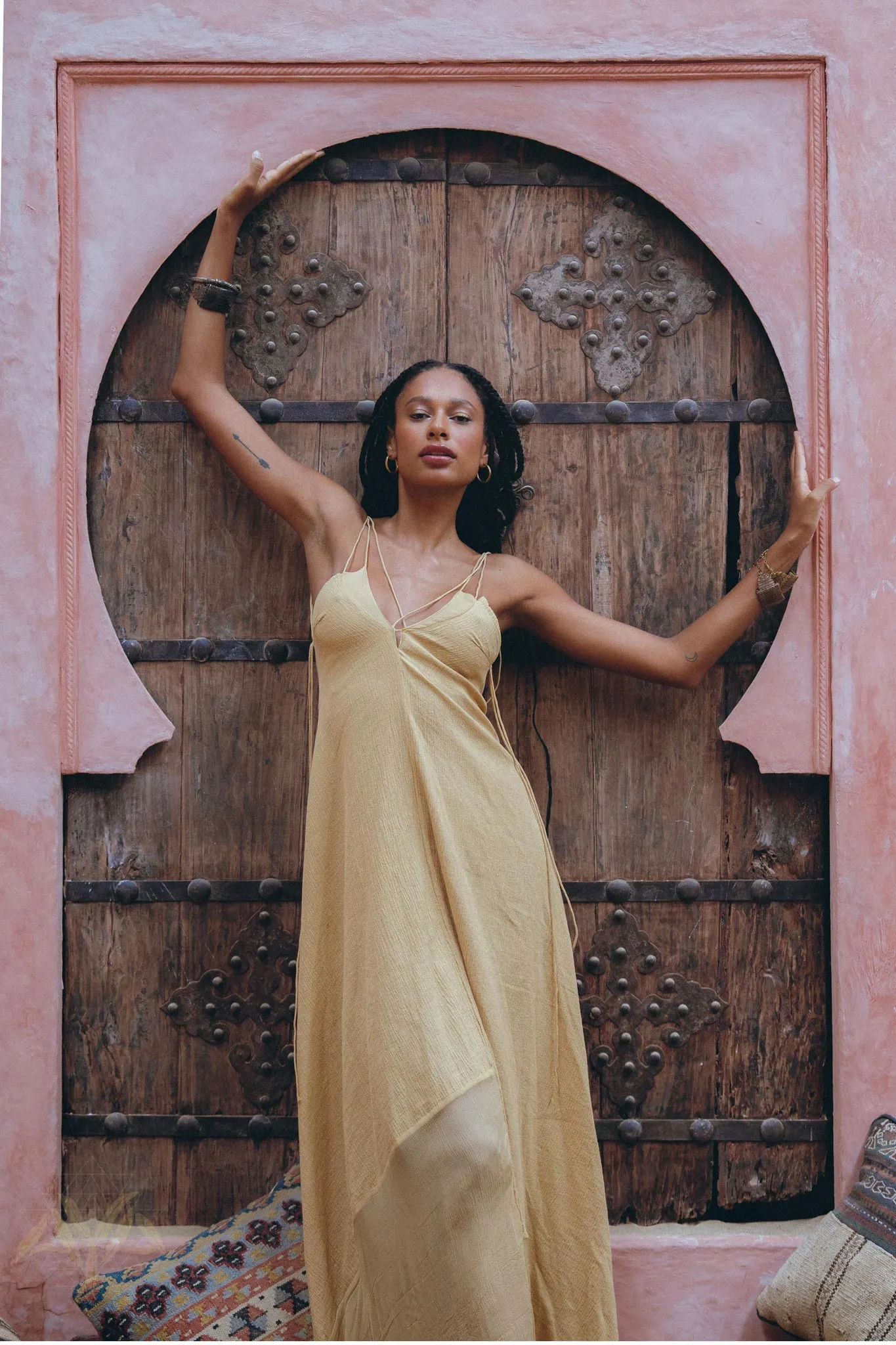 Powder Yellow Padma Dress • Boho Backless Dress • Sleeveless Elegant Dress