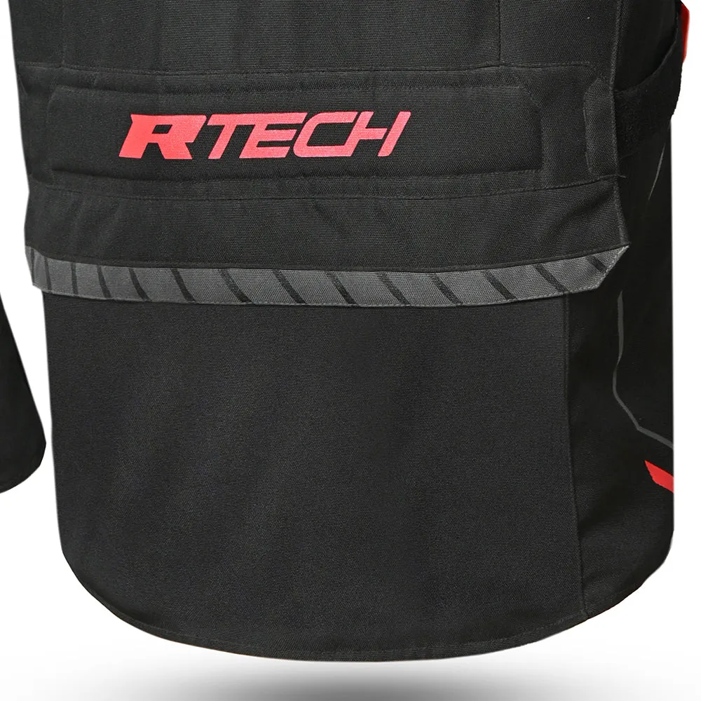 R-Tech Knight Rider Long - Motorcycle Touring Jacket - Black Dark Grey Red