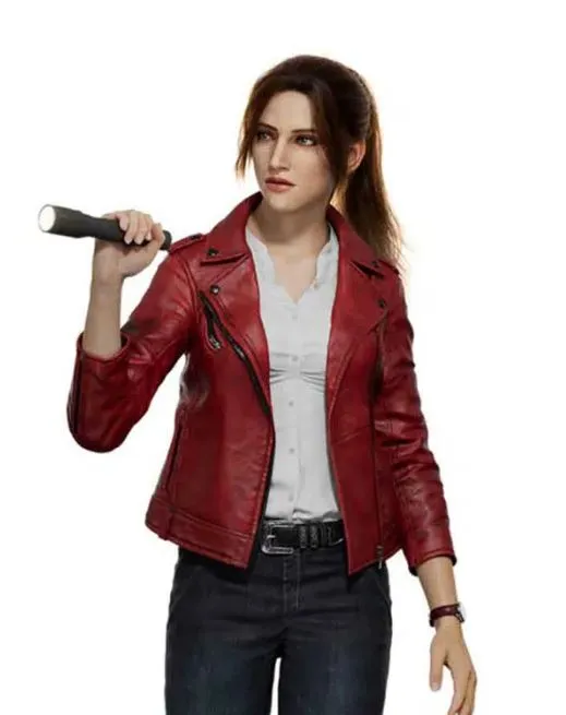 Resident Evil Infinite Darkness Claire Redfield Red Biker Jacket