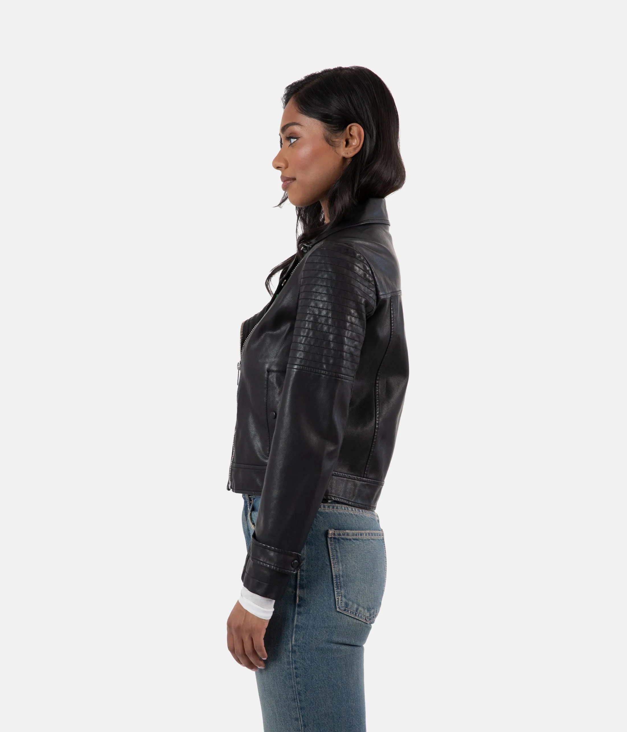 SAVINA Women’s Vegan Moto Jacket